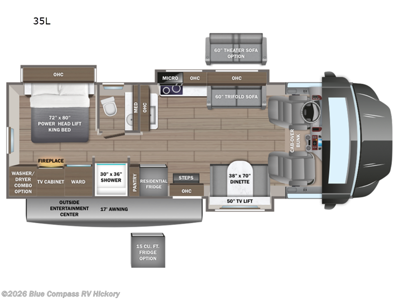 2026 Entegra Coach Accolade XT 35L - New Super C For Sale by Blue Compass RV Hickory in Claremont, North Carolina features Slideout