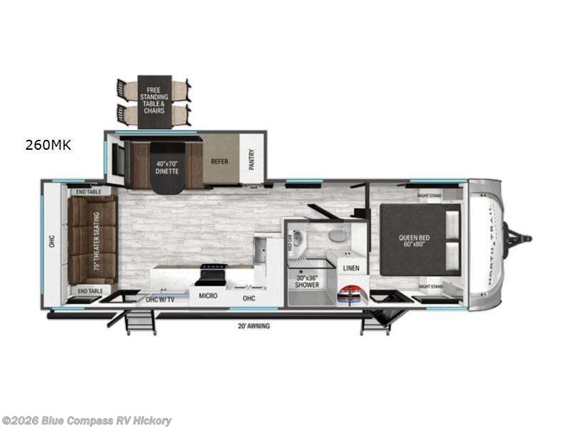 2026 Heartland North Trail 260MK - New Travel Trailer For Sale by Blue Compass RV Hickory in Claremont, North Carolina features Slideout