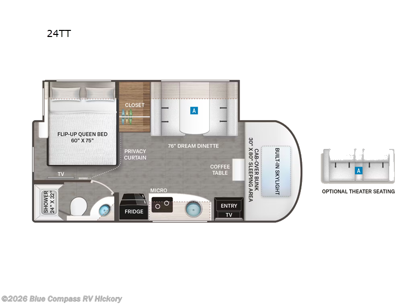 2025 Thor Motor Coach Tiburon Sprinter 24TT - New Class C For Sale by Blue Compass RV Hickory in Claremont, North Carolina features Slideout