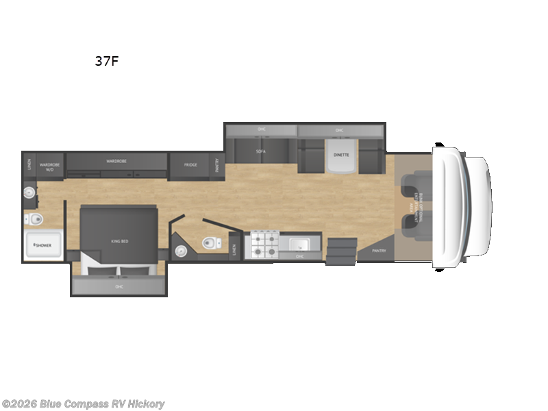 2026 Nexus Wraith 37F - Used Super C For Sale by Blue Compass RV Hickory in Claremont, North Carolina features Slideout