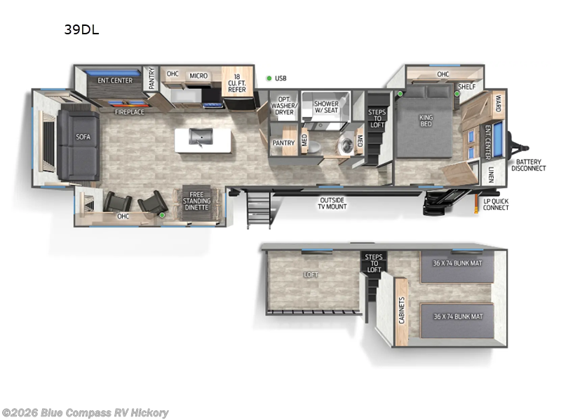 2026 Forest River Timberwolf 39DL - New Destination Trailer For Sale by Blue Compass RV Hickory in Claremont, North Carolina features Slideout