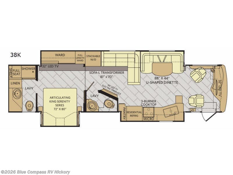 2017 Fleetwood Pace Arrow LXE 38K - Used Class A For Sale by Blue Compass RV Hickory in Claremont, North Carolina features Slideout