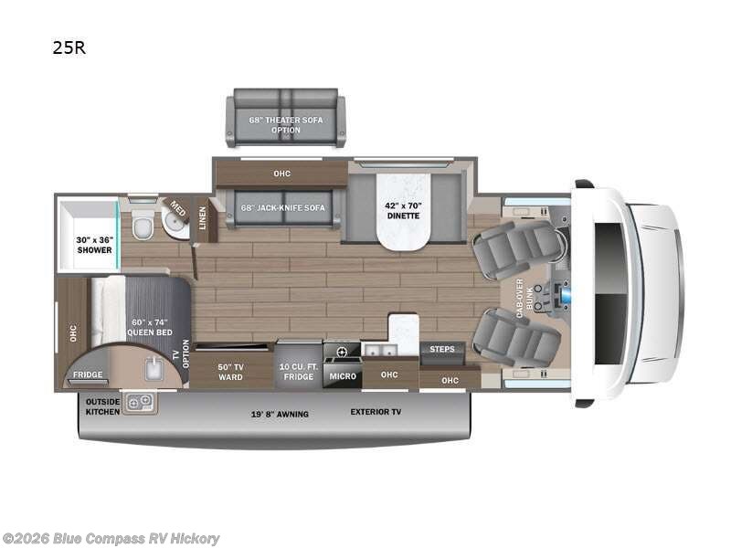 2026 Entegra Coach Odyssey 25R - New Class C For Sale by Blue Compass RV Hickory in Claremont, North Carolina features Slideout