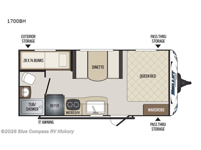 Keystone Rv 1700bh 2020 Keystone Bullet Crossfire 1700BH #UT201002 - For Sale in Claremont, NC