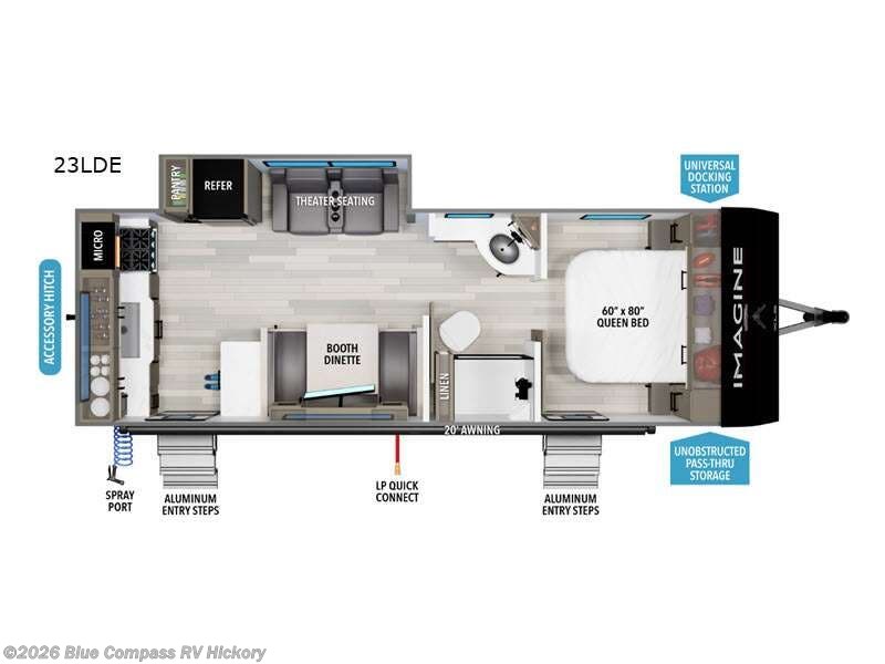 2026 Grand Design Imagine XLS 23LDE - New Travel Trailer For Sale by Blue Compass RV Hickory in Claremont, North Carolina features Slideout