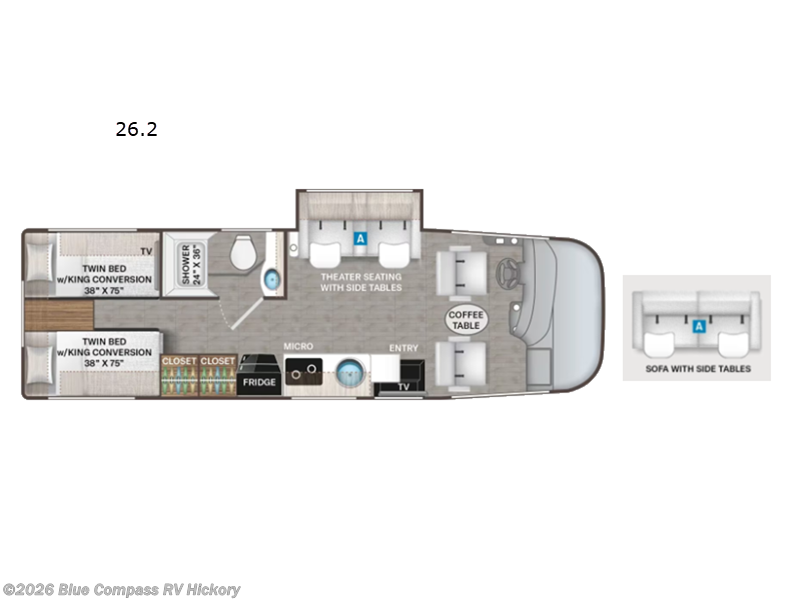 2027 Thor Motor Coach Axis 26.2 - New Class A For Sale by Blue Compass RV Hickory in Claremont, North Carolina features Slideout