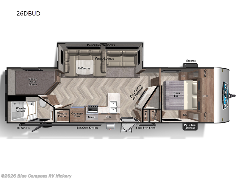 2022 Forest River Salem 26DBUD - Used Travel Trailer For Sale by Blue Compass RV Hickory in Claremont, North Carolina features Slideout