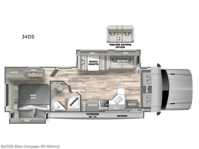 2022 Dynamax Corp Isata 5 34DS - Used Super C For Sale by Blue Compass RV Hickory in Claremont, North Carolina features Slideout