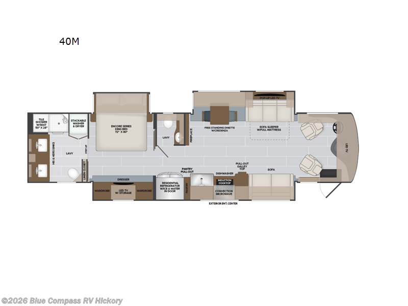 2025 Holiday Rambler Armada 40M - Used Class A For Sale by Blue Compass RV Hickory in Claremont, North Carolina features Slideout