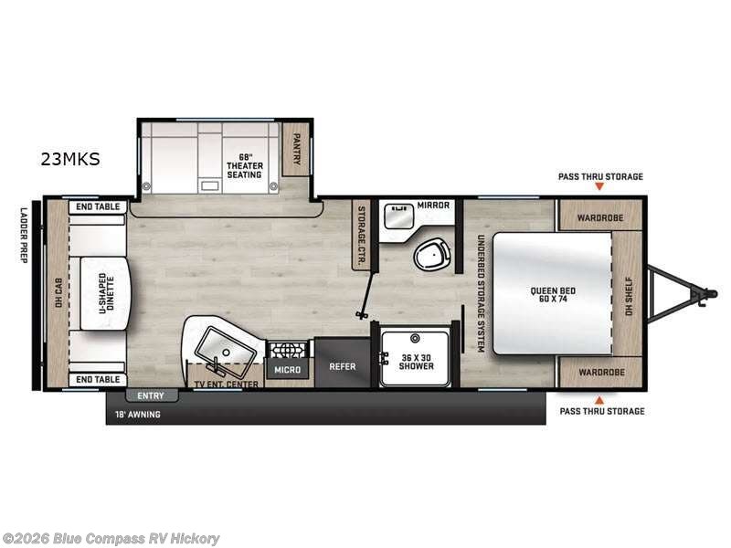 2026 Forest River Aurora Light 23MKS - Used Travel Trailer For Sale by Blue Compass RV Hickory in Claremont, North Carolina features Slideout