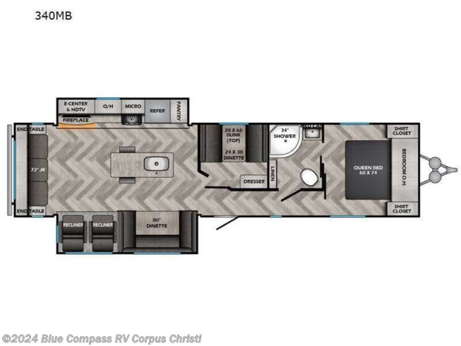 2024 CrossRoads Longhorn 340MB - New Travel Trailer For Sale by Blue Compass RV Corpus Christi in Corpus Christi, Texas