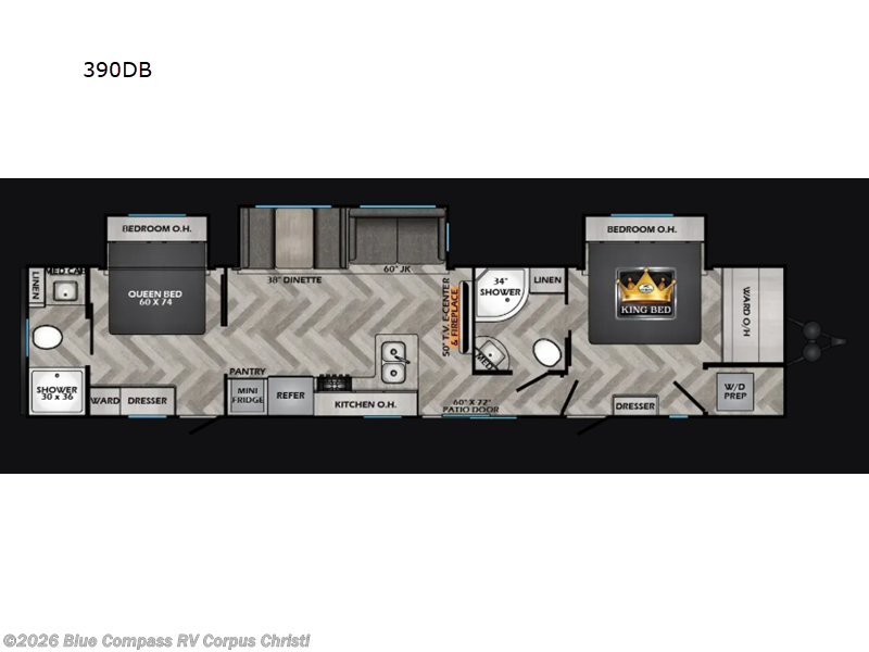 2025 CrossRoads Zinger 390DB - New Travel Trailer For Sale by Blue Compass RV Corpus Christi in Corpus Christi, Texas features Slideout