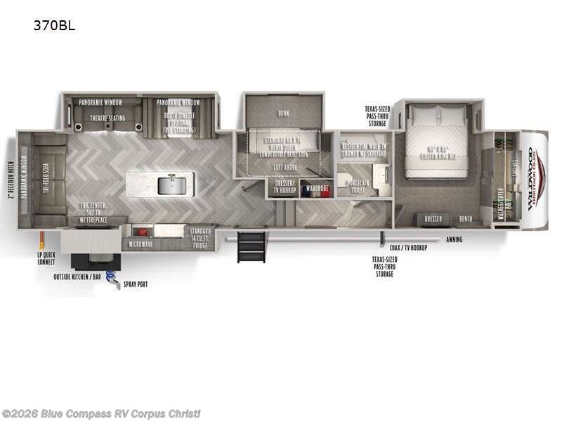 2021 Forest River Wildwood Heritage Glen 370BL - Used Fifth Wheel For Sale by Blue Compass RV Corpus Christi in Corpus Christi, Texas features Slideout