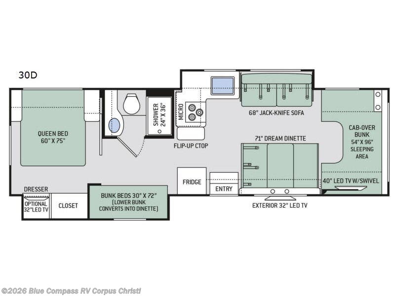 2019 Thor Motor Coach Chateau 30D - Used Class C For Sale by Blue Compass RV Corpus Christi in Corpus Christi, Texas features Slideout