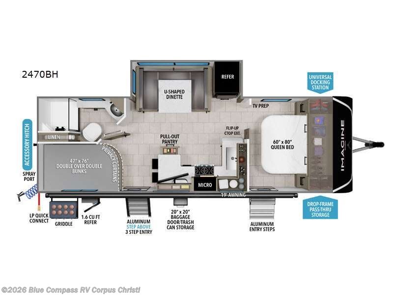 2026 Grand Design Imagine 2470BH - New Travel Trailer For Sale by Blue Compass RV Corpus Christi in Corpus Christi, Texas features Slideout