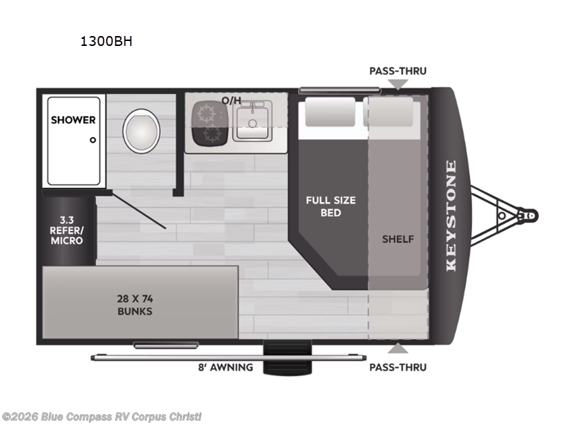 2026 Keystone Springdale Mini 1300BH - Used Travel Trailer For Sale by Blue Compass RV Corpus Christi in Corpus Christi, Texas