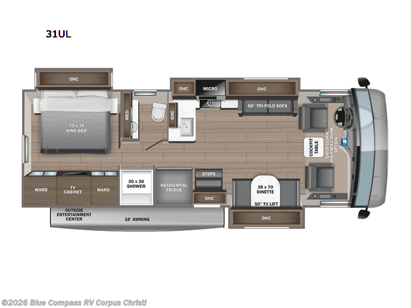 2023 Jayco Precept 31UL - Used Class A For Sale by Blue Compass RV Corpus Christi in Corpus Christi, Texas features Slideout