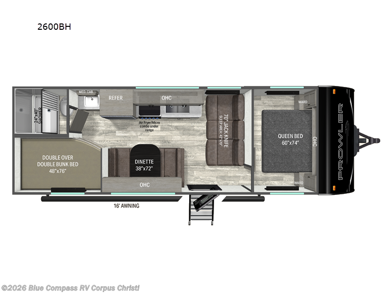 2027 Heartland Prowler 2600BH - New Travel Trailer For Sale by Blue Compass RV Corpus Christi in Corpus Christi, Texas