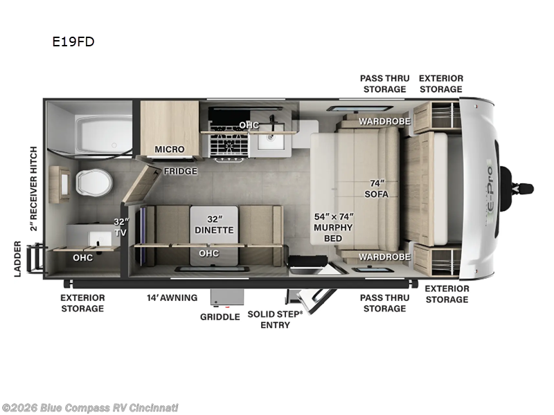 2026 Forest River Flagstaff E-Pro E19FD - New Travel Trailer For Sale by Blue Compass RV Cincinnati in Cincinnati, Ohio