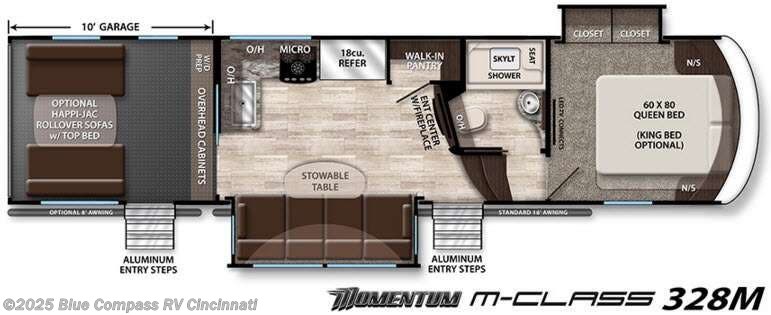 2016 Grand Design Momentum M-Class 328M - Used Toy Hauler For Sale by Blue Compass RV Cincinnati in Cincinnati, Ohio features Slideout