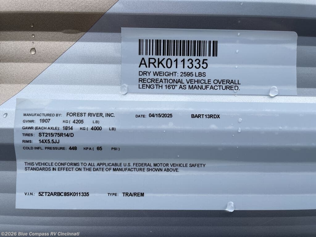 New 2025 Forest River Aurora Light 13RDX available in Cincinnati, Ohio