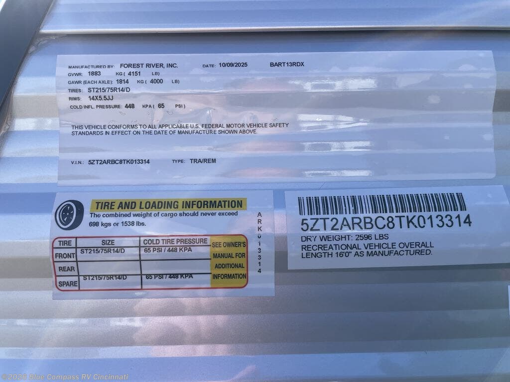 New 2026 Forest River Aurora Light 13RDX available in Cincinnati, Ohio