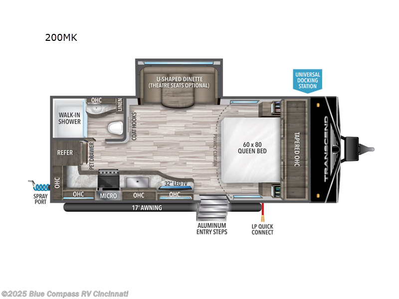 2023 Grand Design Transcend Xplor 200MK - Used Travel Trailer For Sale by Blue Compass RV Cincinnati in Cincinnati, Ohio features Slideout