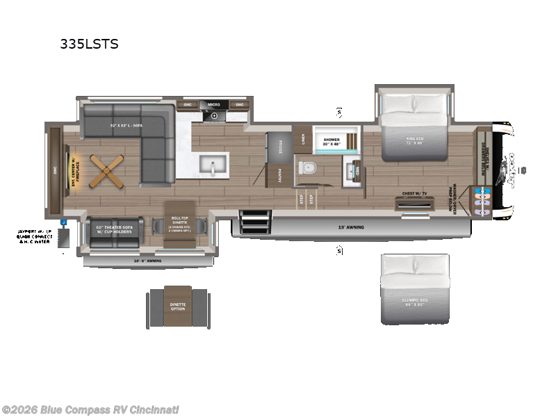 2026 Jayco Eagle 335LSTS - New Fifth Wheel For Sale by Blue Compass RV Cincinnati in Cincinnati, Ohio features Slideout