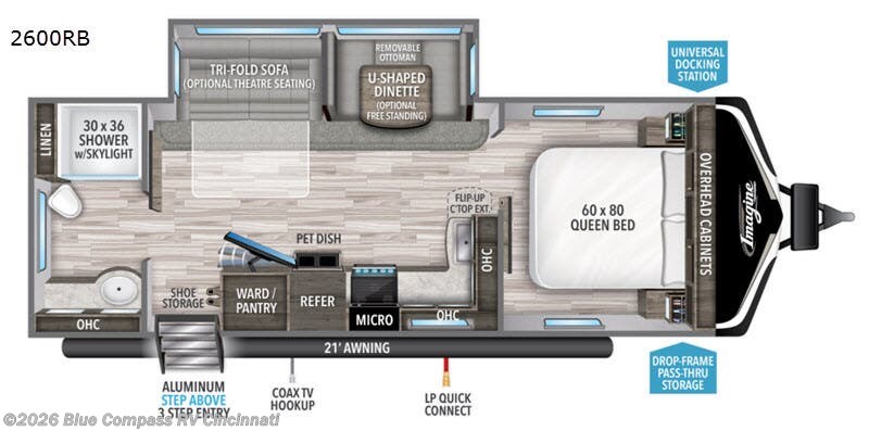 2021 Grand Design Imagine 2600RB - Used Travel Trailer For Sale by Blue Compass RV Cincinnati in Cincinnati, Ohio features Slideout