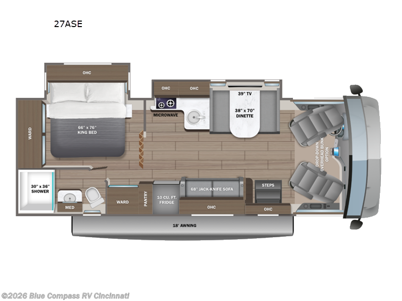2026 Jayco Alante SE 27ASE - New Class A For Sale by Blue Compass RV Cincinnati in Cincinnati, Ohio features Slideout
