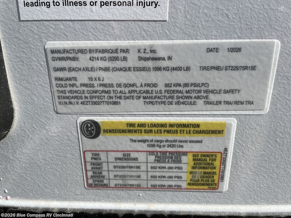 2026 Stratus SR291VQB by Venture RV from Blue Compass RV Cincinnati in Cincinnati, Ohio