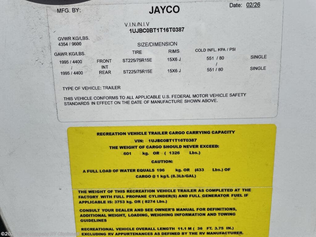 2026 Jay Flight SLX 321BDS by Jayco from Blue Compass RV Cincinnati in Cincinnati, Ohio