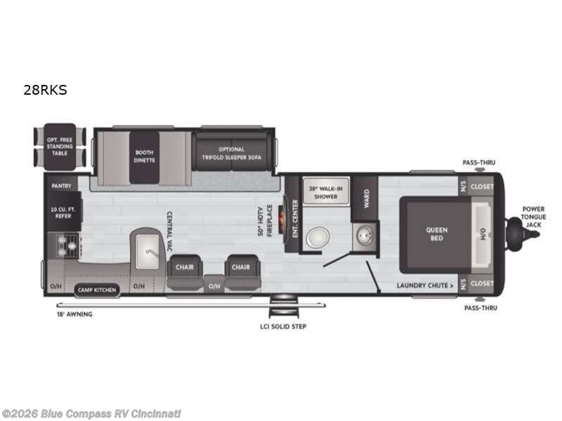 2021 Keystone Hideout 28RKS - Used Travel Trailer For Sale by Blue Compass RV Cincinnati in Cincinnati, Ohio features Slideout