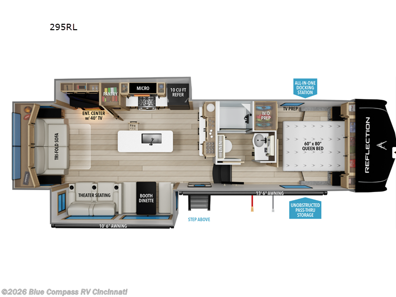 2026 Grand Design Reflection 150 Series 295RL - New Fifth Wheel For Sale by Blue Compass RV Cincinnati in Cincinnati, Ohio features Slideout