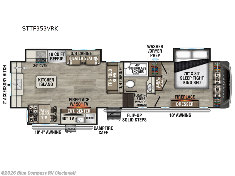 2026 Venture RV SportTrek Touring Edition STTF353VRK - New Fifth Wheel For Sale by Blue Compass RV Cincinnati in Cincinnati, Ohio features Slideout