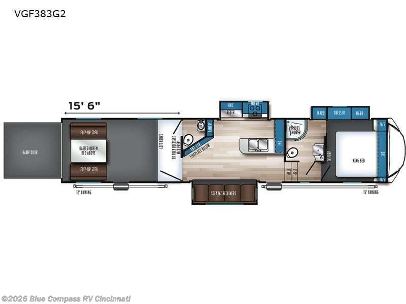 2021 Forest River Vengeance Rogue Armored 383V16 - Used Fifth Wheel For Sale by Blue Compass RV Cincinnati in Cincinnati, Ohio features Slideout