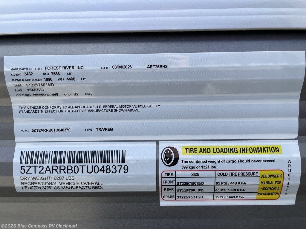 New 2026 Forest River Aurora Light 26BHS available in Cincinnati, Ohio