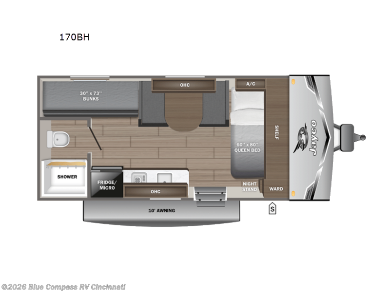2026 Jayco Jay Flight SLX 170BH - New Travel Trailer For Sale by Blue Compass RV Cincinnati in Cincinnati, Ohio