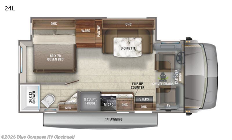 2021 Jayco Melbourne 24L - Used Class C For Sale by Blue Compass RV Cincinnati in Cincinnati, Ohio features Slideout