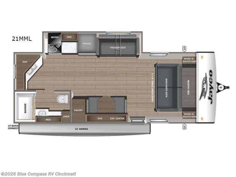 2026 Jayco Jay Feather 21MML - New Travel Trailer For Sale by Blue Compass RV Cincinnati in Cincinnati, Ohio features Slideout