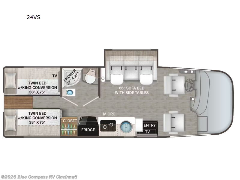 2027 Thor Motor Coach Geneva 24VS - New Class A For Sale by Blue Compass RV Cincinnati in Cincinnati, Ohio features Slideout