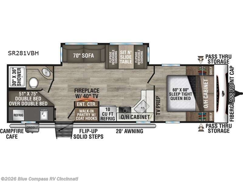 2026 Venture RV Stratus SR281VBH - New Travel Trailer For Sale by Blue Compass RV Cincinnati in Cincinnati, Ohio features Slideout