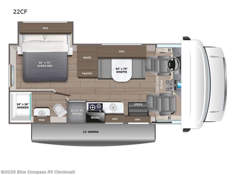 2026 Jayco Redhawk SE 22CF - New Class C For Sale by Blue Compass RV Cincinnati in Cincinnati, Ohio features Slideout