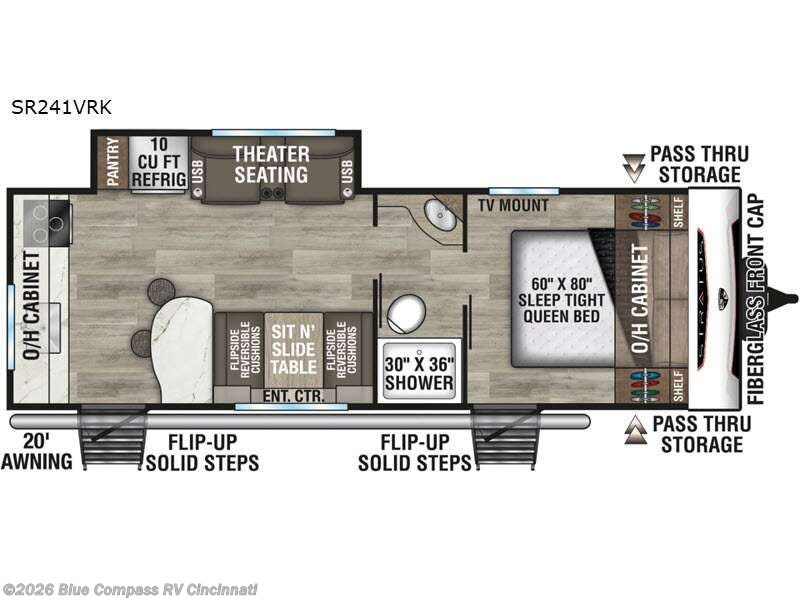 2026 Venture RV Stratus SR241VRK - New Travel Trailer For Sale by Blue Compass RV Cincinnati in Cincinnati, Ohio features Slideout