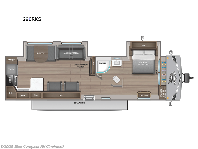 2026 Jayco Jay Flight SLX 290RKS - New Travel Trailer For Sale by Blue Compass RV Cincinnati in Cincinnati, Ohio features Slideout