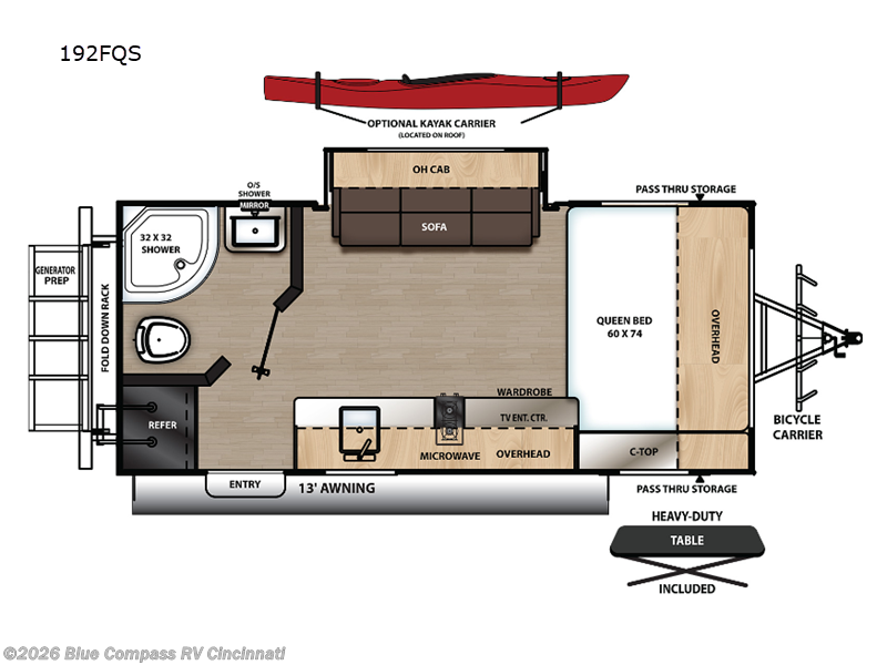 2023 Coachmen Catalina Expedition 192FQS - Used Travel Trailer For Sale by Blue Compass RV Cincinnati in Cincinnati, Ohio features Slideout