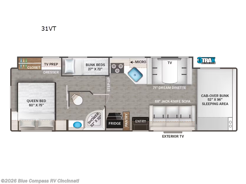 2026 Thor Motor Coach Geneva 31VT - New Class C For Sale by Blue Compass RV Cincinnati in Cincinnati, Ohio features Slideout