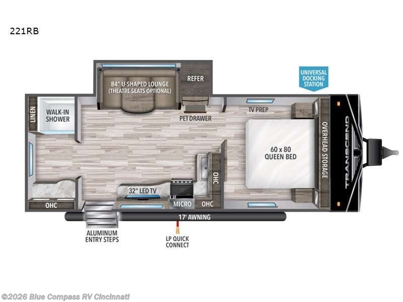 2022 Grand Design Transcend Xplor 221RB - Used Travel Trailer For Sale by Blue Compass RV Cincinnati in Cincinnati, Ohio features Slideout