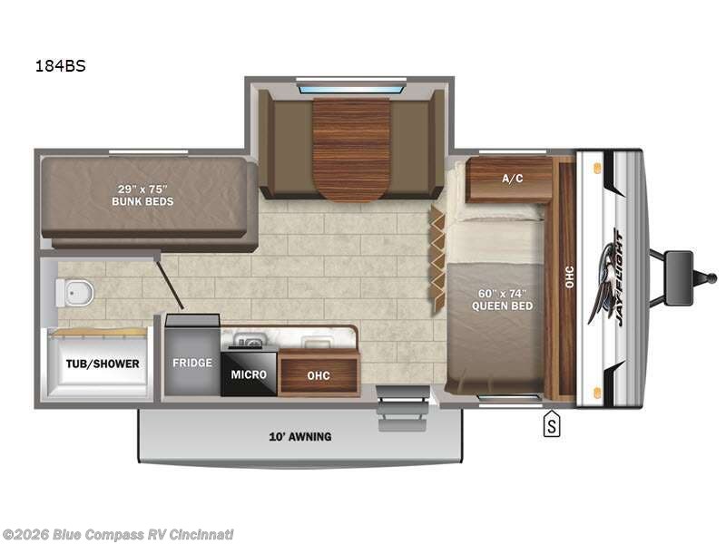 2023 Jayco Jay Flight SLX 7 184BS - Used Travel Trailer For Sale by Blue Compass RV Cincinnati in Cincinnati, Ohio features Slideout