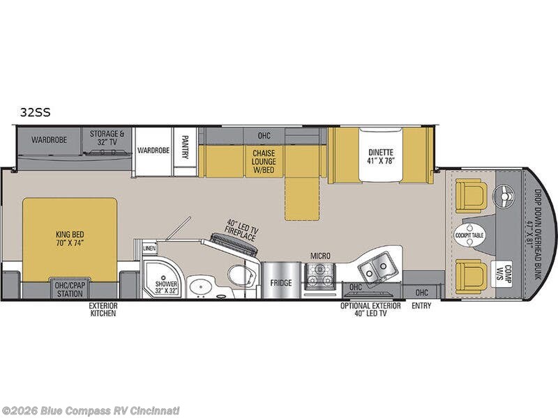 2019 Coachmen Mirada 32SS - Used Class A For Sale by Blue Compass RV Cincinnati in Cincinnati, Ohio features Slideout